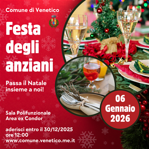 Festa per gli Anziani - Natale 2025 - Domanda di partecipazione